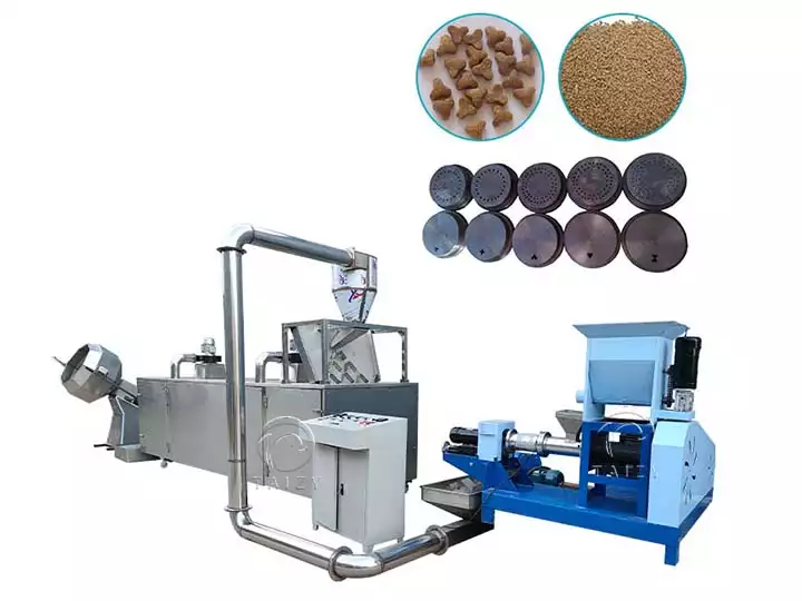 300-350kg/h fish feed pellet production line sold to India