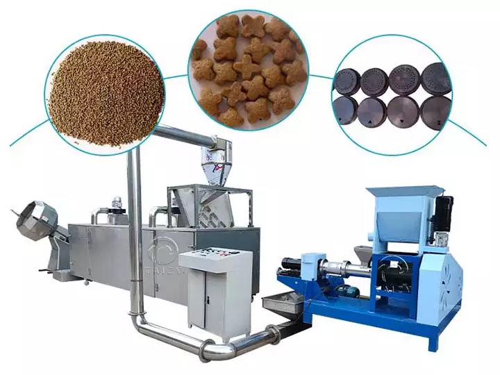 Large capacity fish feed processing line